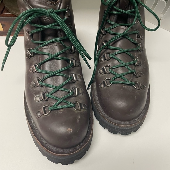 Danner Dark Brown Boots with Green Laces - Picture 2 of 5